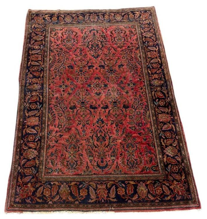 Handmade Persian Kashan rug: Handmade Persian Kashan rug. Approx. 4'3" x 6'3".
