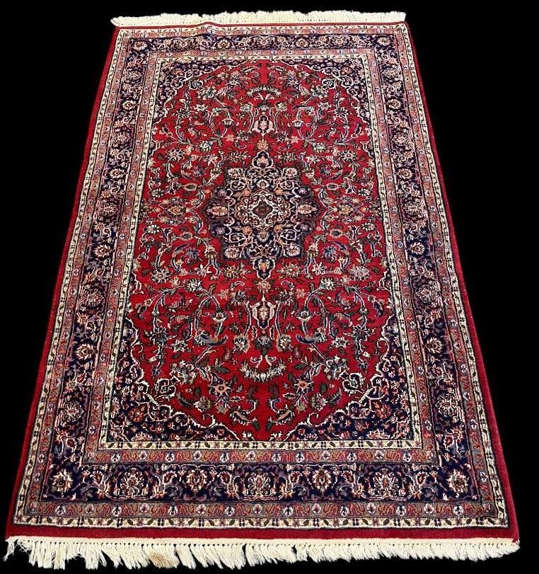 Handmade Oriental rug: Handmade Oriental rug. Tabriz design. Approx. 80 x 51 inches..
