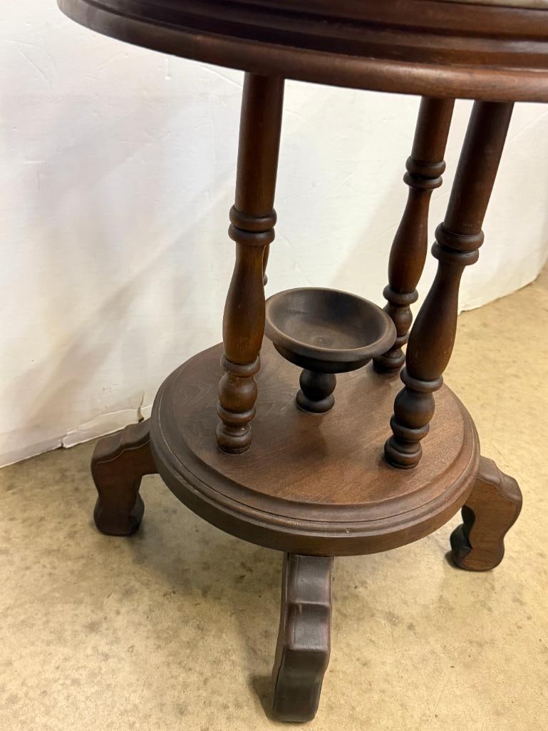 Victorian Style Side Table with Marble Top - 3