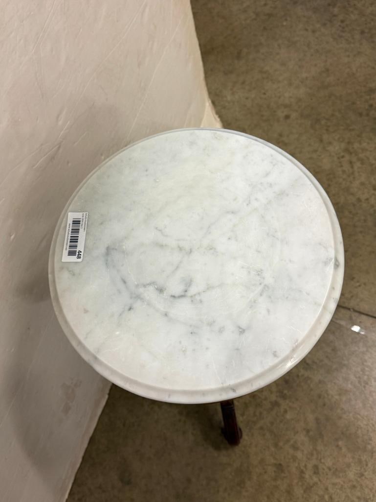Antique Walnut and Marble stand - 4
