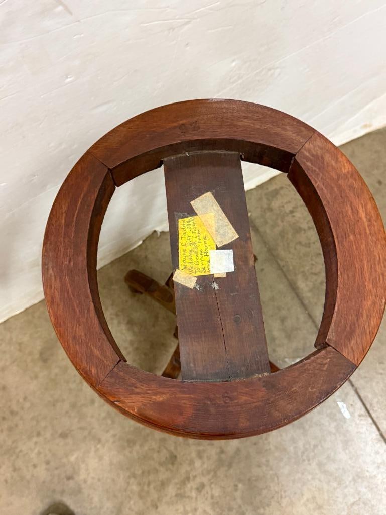 Antique Walnut and Marble stand - 5