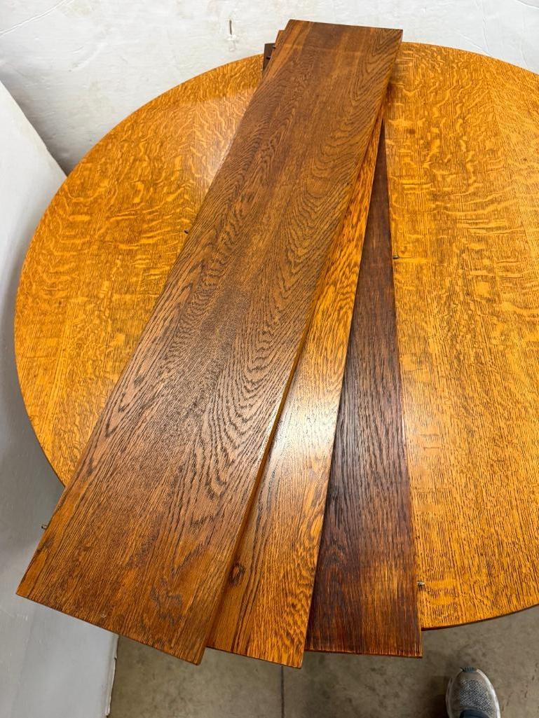 Oak Dining Table and Chairs - 6