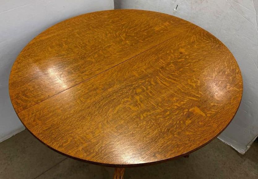 Oak Dining Table and Chairs - 7