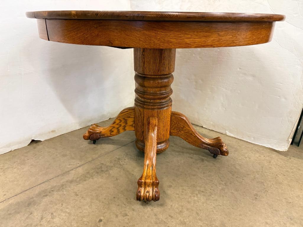 Oak Dining Table and Chairs - 8