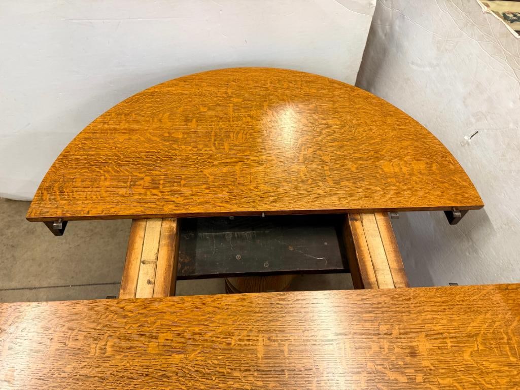 Oak Dining Table and Chairs - 9