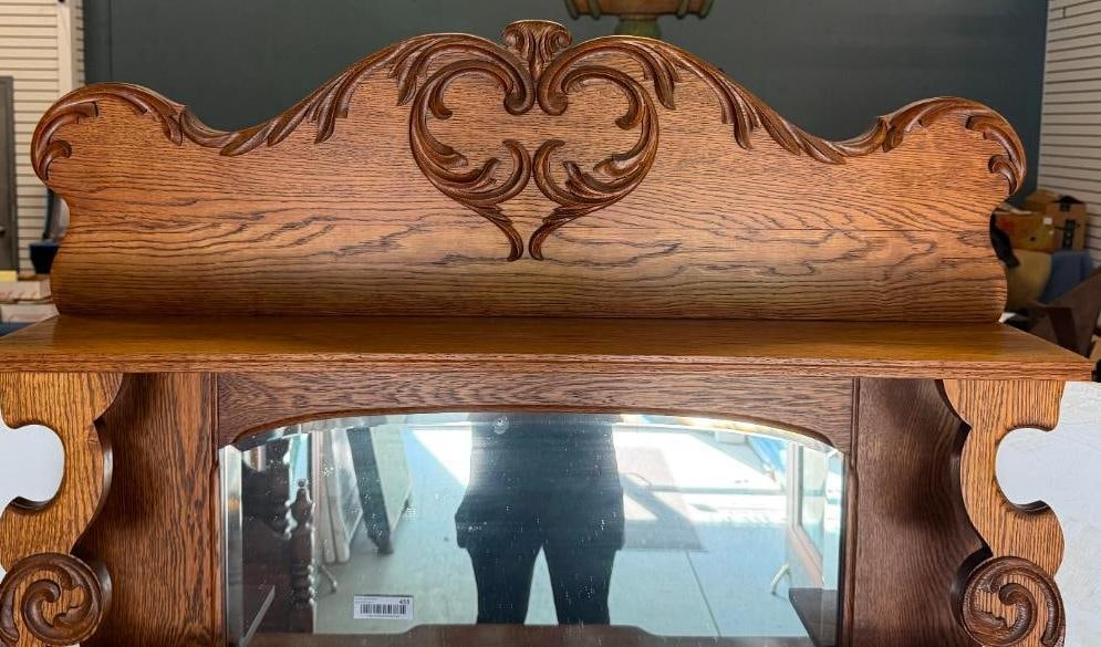 Victorian Style Oak Sideboard - 2