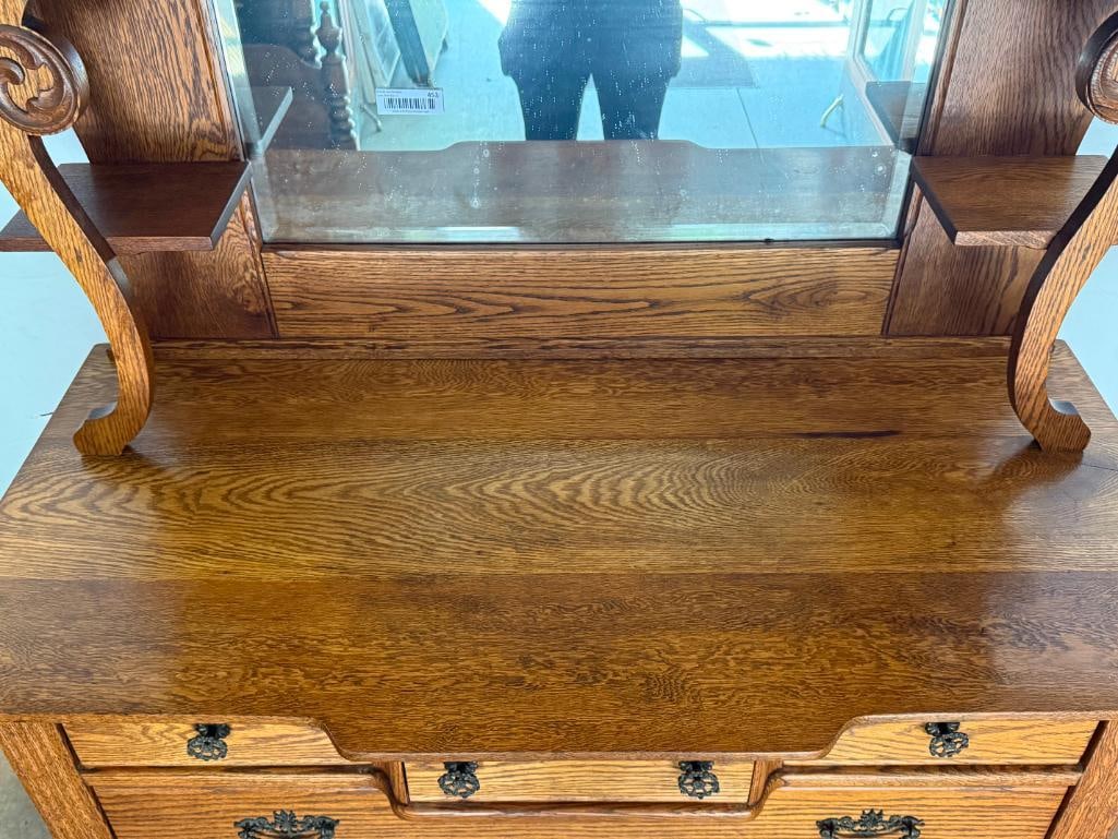 Victorian Style Oak Sideboard - 3