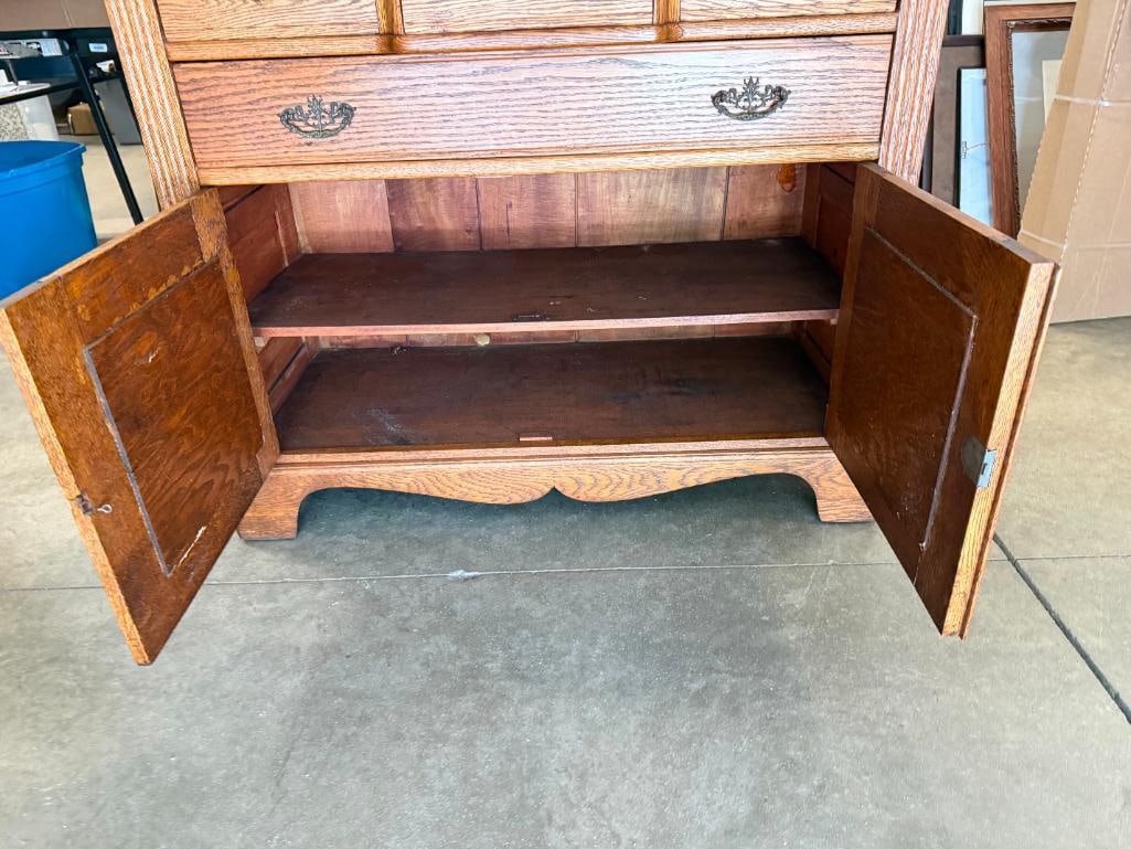 Victorian Style Oak Sideboard - 6