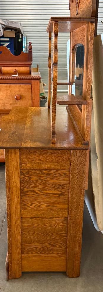 Victorian Style Oak Sideboard - 7