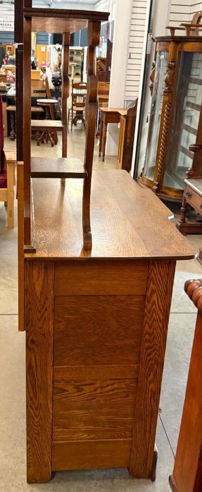 Victorian Style Oak Sideboard - 8