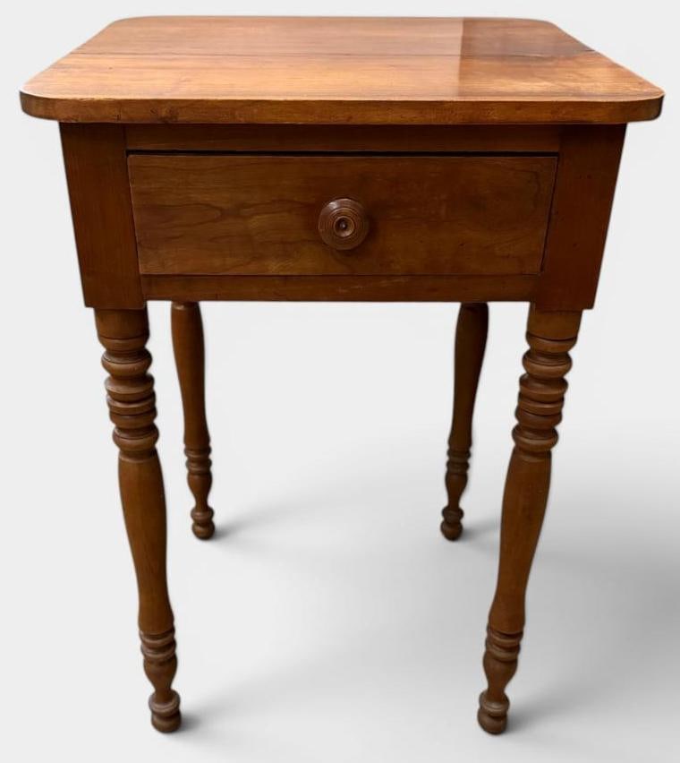 Antique Cherry one drawer stand: Antique Cherry one drawer stand. Approx. 29 x 20 x 19 inches.