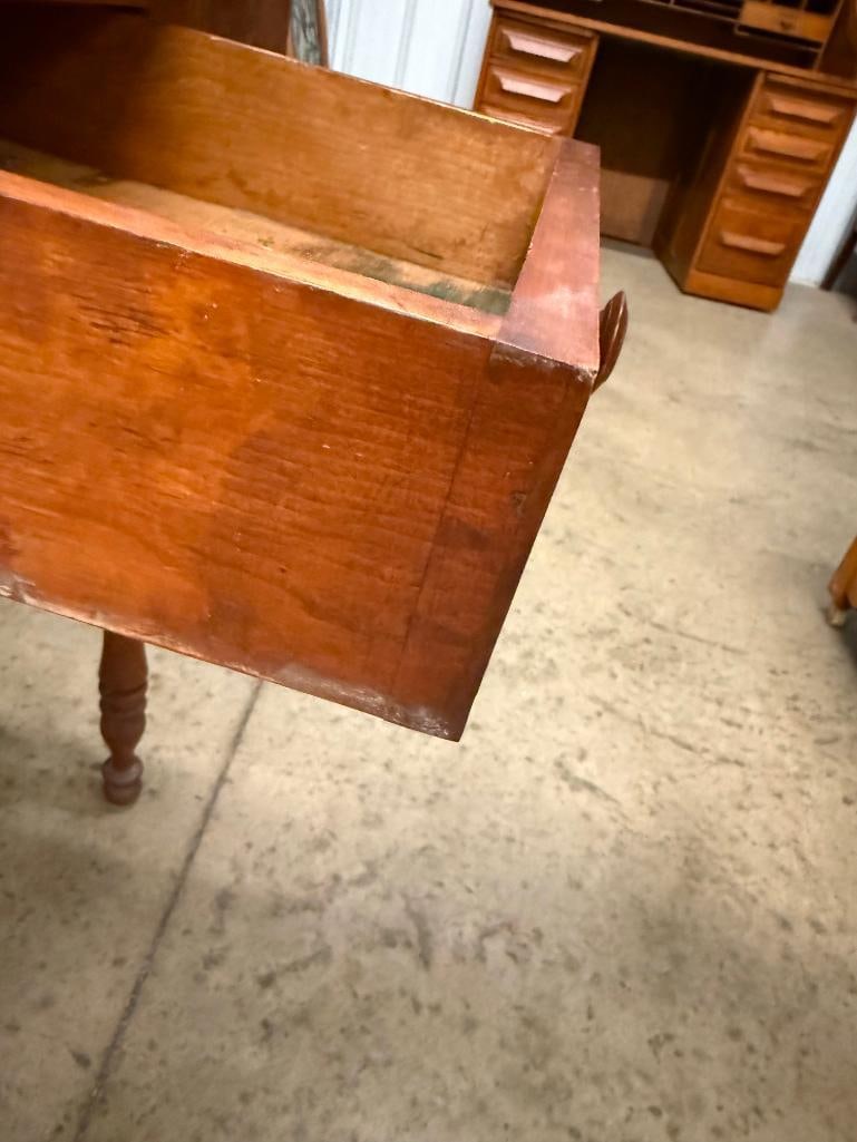Antique Cherry one drawer stand - 3