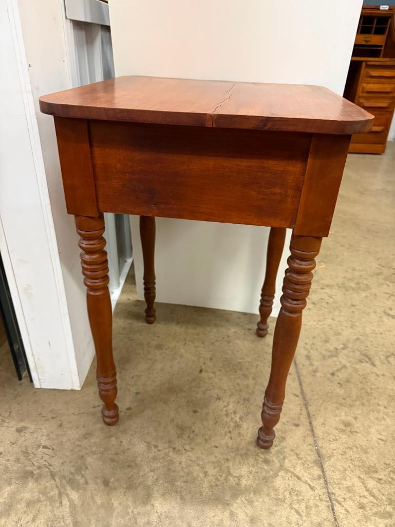 Antique Cherry one drawer stand - 4