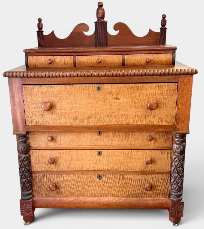 Tiger Maple and Cherry Dresser (1 of 7)