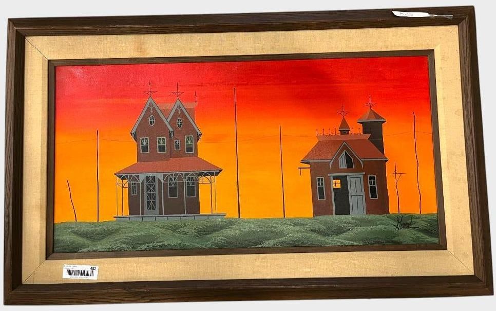 Paula Gerard signed oil on canvas: Paula Gerard (1907-1991) signed oil on canvas. Approx. 29.5 x 14.5 inches. Frame approx. 38 x 23 inches.