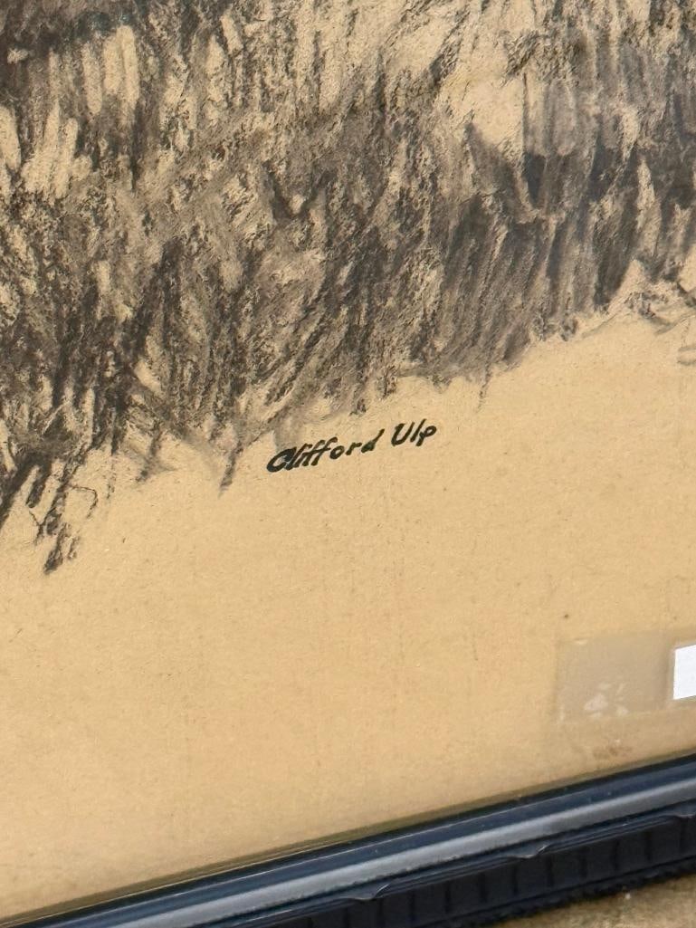 Clifford Ulp signed Graphite Drawing - 3