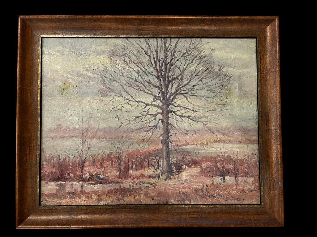 Lee Lash signed oil on canvas: Lee Lash (1864-1935) signed oil on canvas. Approx. 17.5 x 13.5 inches. Frame approx. 21 x 17 inches.