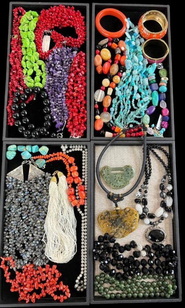Costume Jewelry Necklaces and Bracelets: Costume Jewelry Necklaces and Bracelets. Including stone necklaces, amethyst etc.