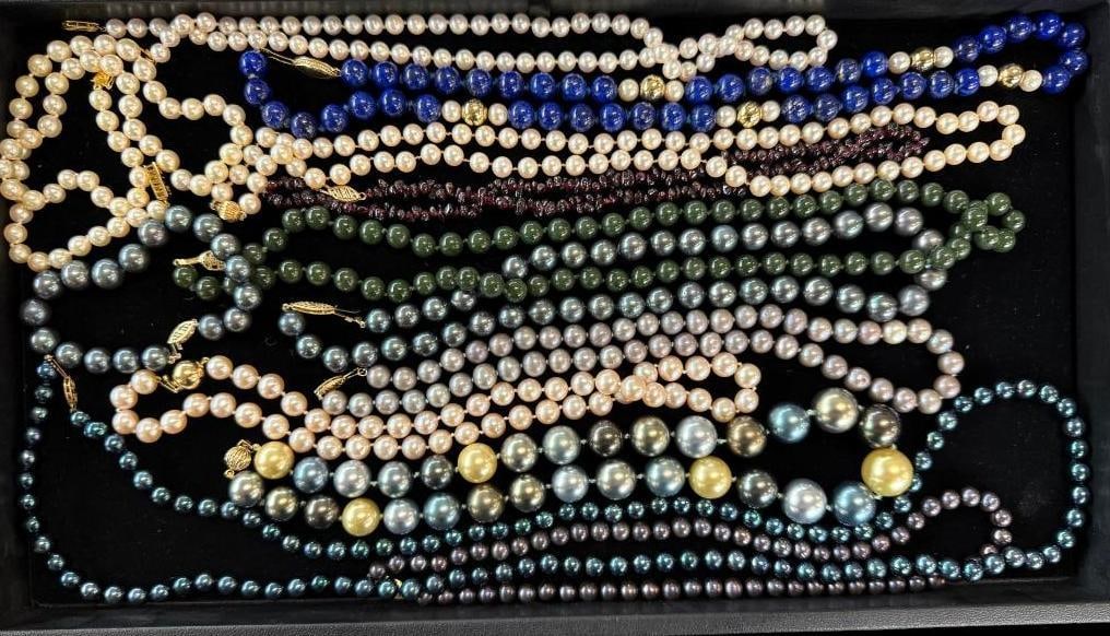 13 Pearl and Stone Necklaces (1 of 6)