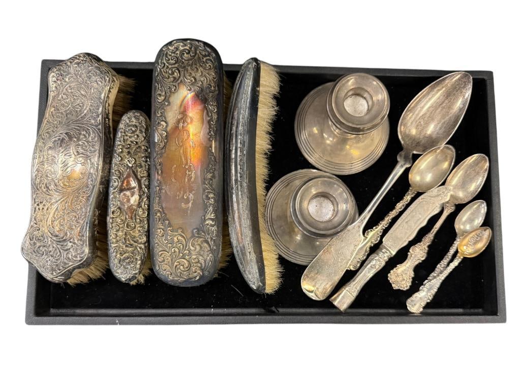Sterling Silver Dresser set, spoons and more (1 of 6)