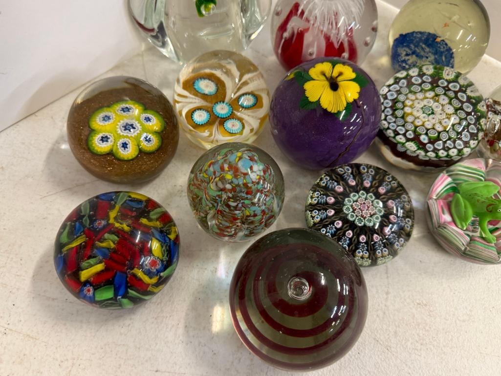 13 Glass Paperweights - 2
