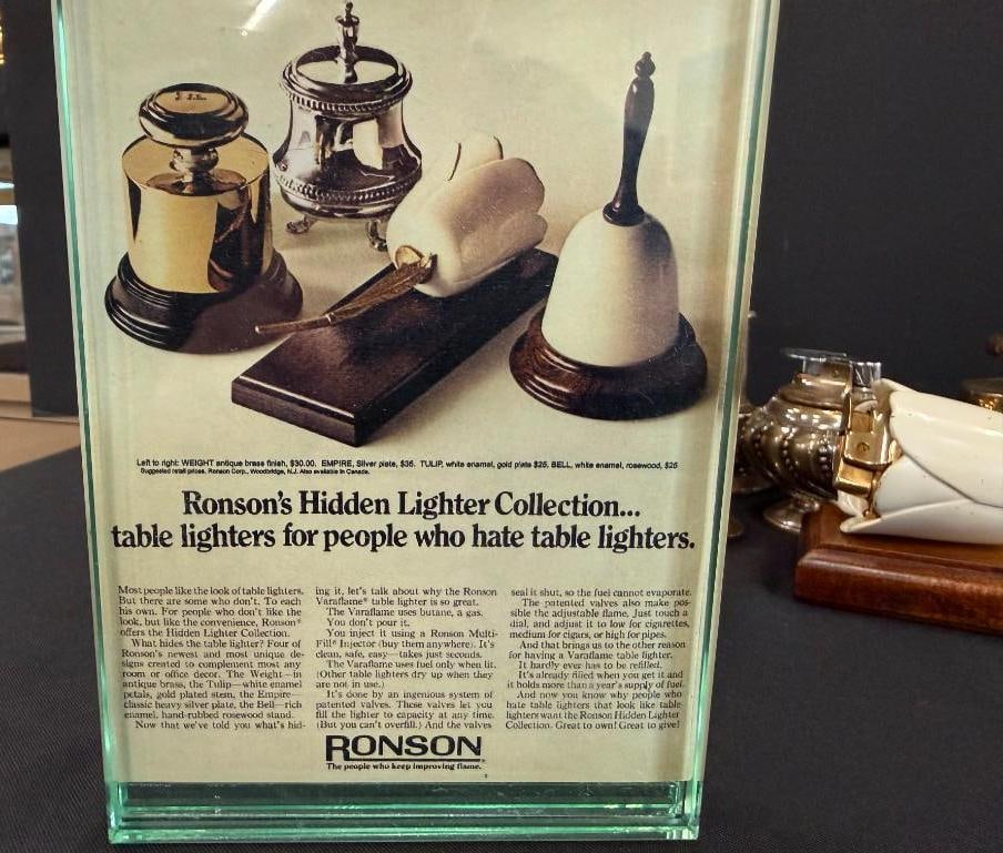 9 Ronson Table Lighters - 2