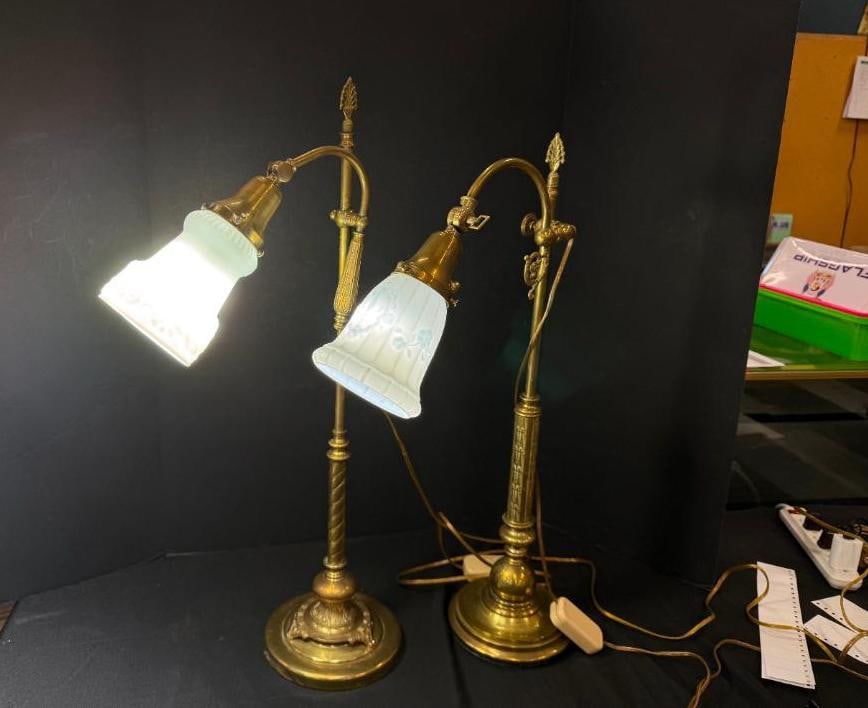 2 Brass Table Lamps - 2