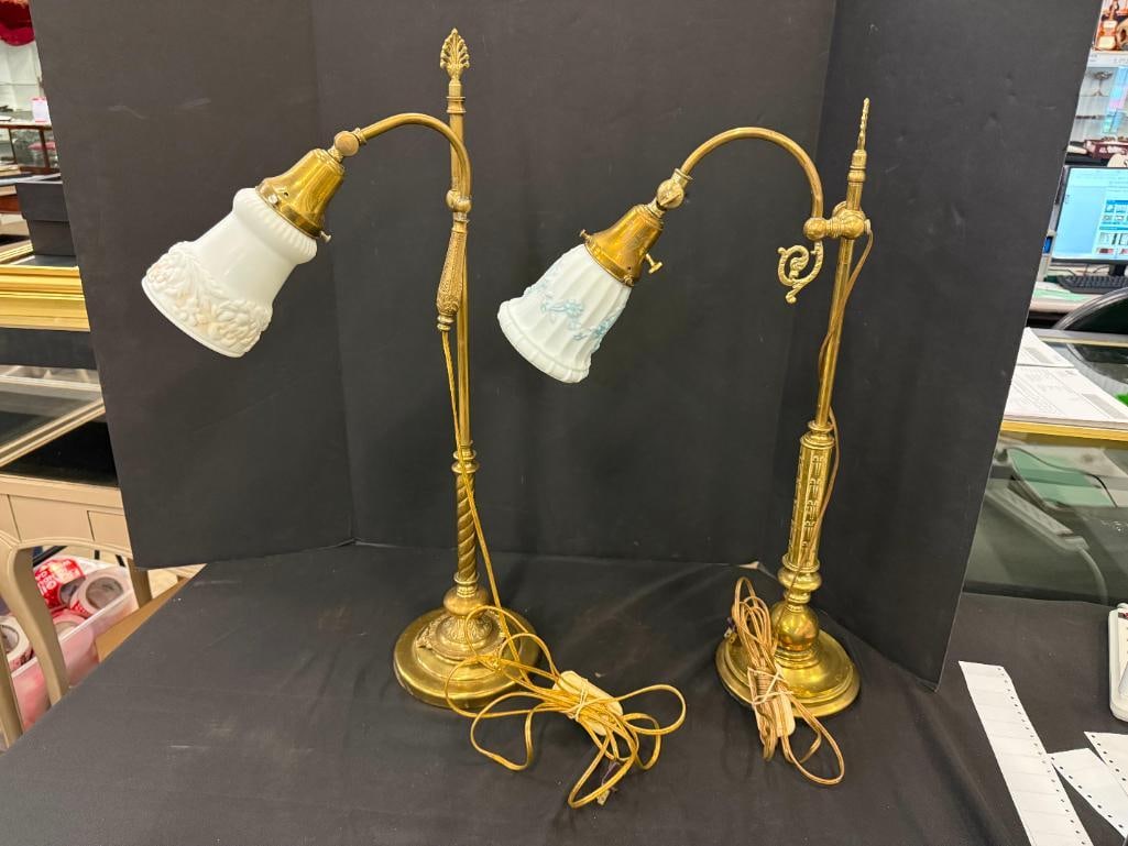 2 Brass Table Lamps - 3