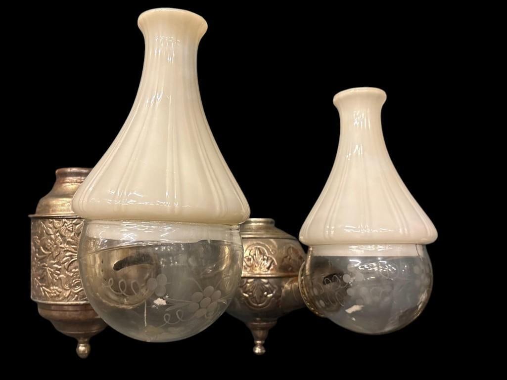 2 Antique Angle Lamp oil lamps (1 of 5)