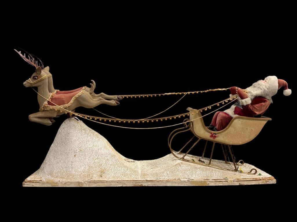 Large Animatronic Santa and Reindeer Store Display (1 of 7)