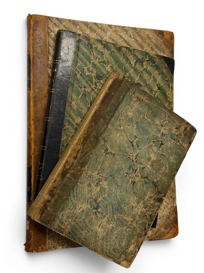 3 19th Century Newspaper Books: 3 - 19th Century Newspaper Books. Including 1838 Chambers Edinburgh Journal, 1849 The New York Organ vol. 8-9 and Moore's Rural New Yorker 1856 Volume VII. Moores approx. 19.5 x 14 x 1 inches.