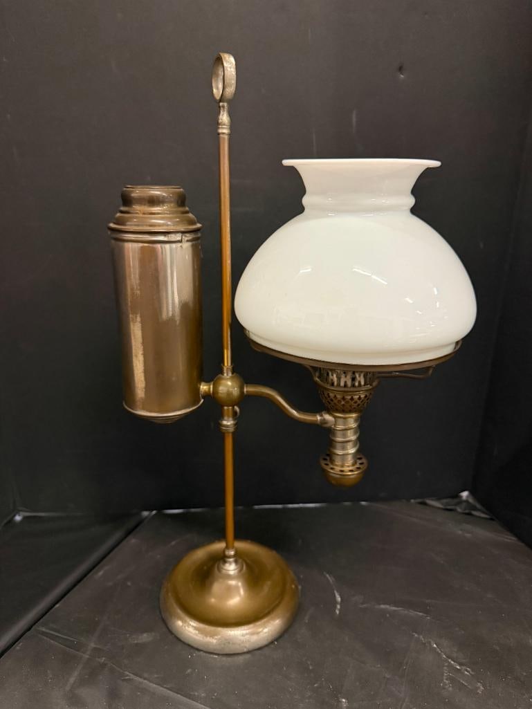 Student Lamp and Brass Candlesticks - 2