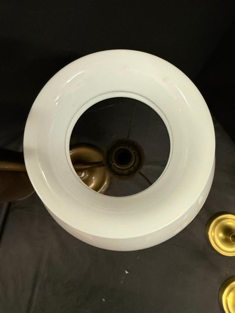 Student Lamp and Brass Candlesticks - 3