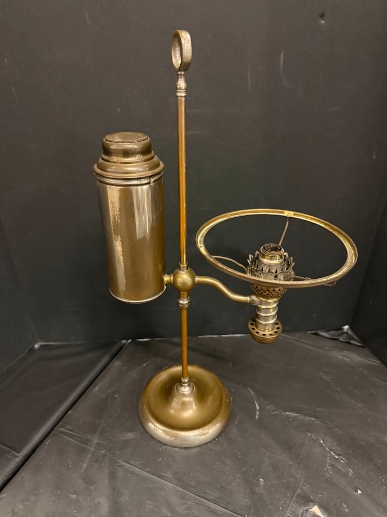 Student Lamp and Brass Candlesticks - 5