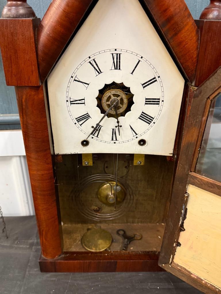 Gothic wall clock and steeple clock - 3