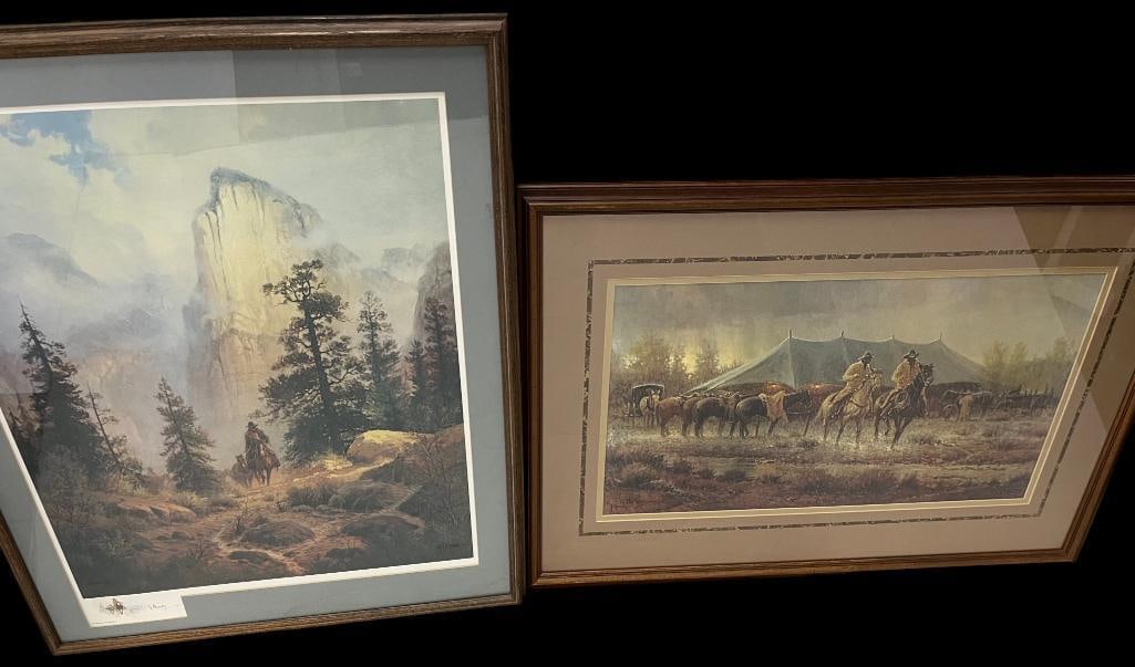 2 G. Harvey signed and numbered lithographs (1 of 9)