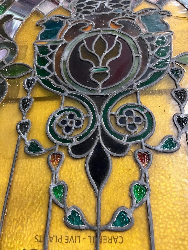2 Leaded Glass Windows - 3