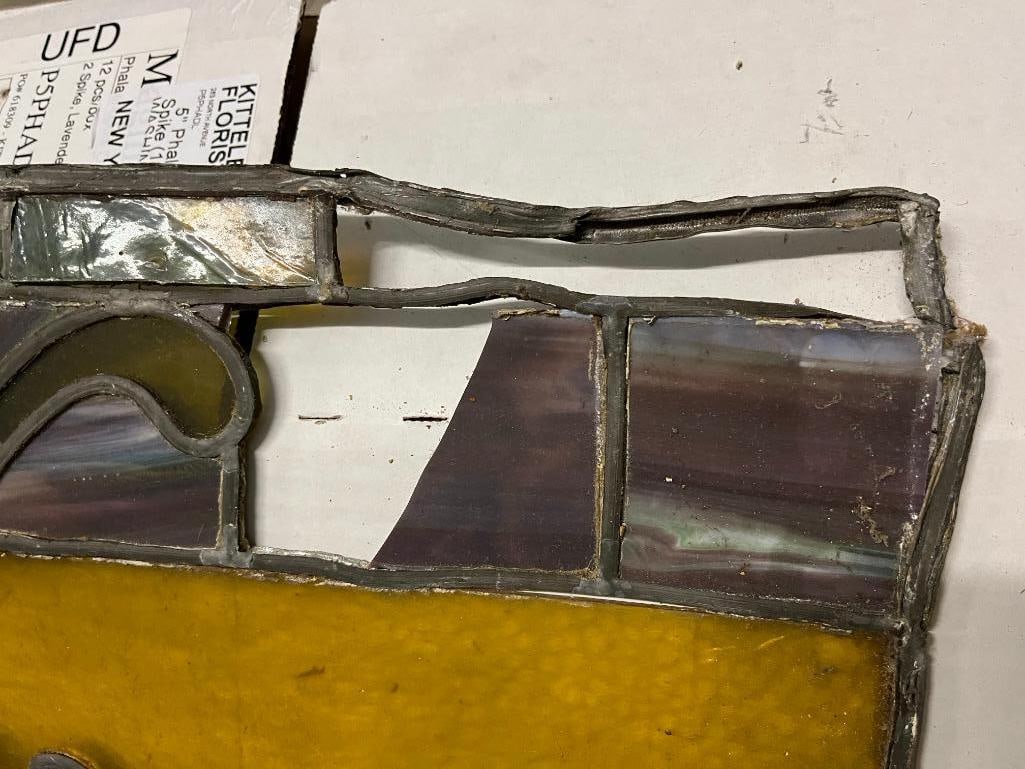 2 Leaded Glass Windows - 4