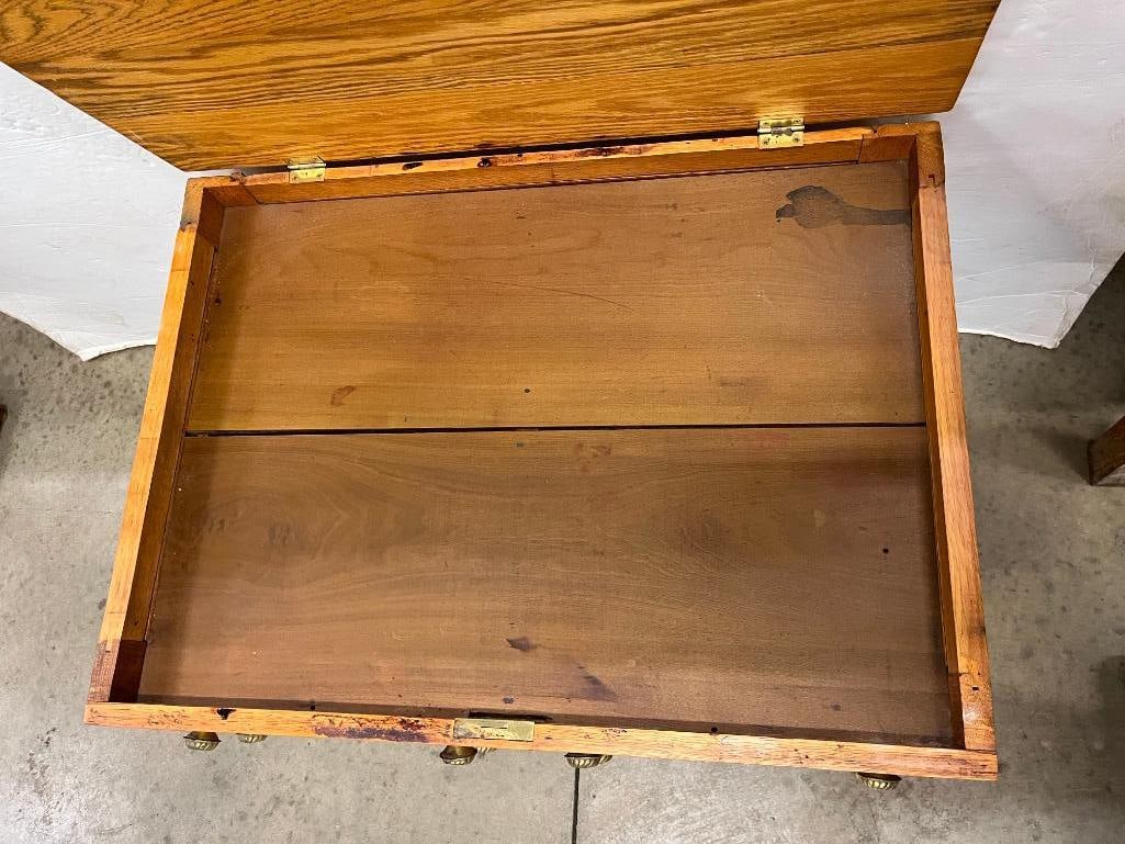 Oak 4 Drawer Spool Cabinet - 3