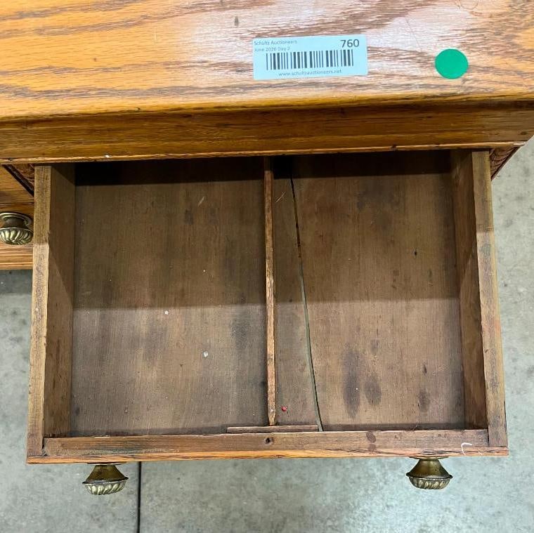 Oak 4 Drawer Spool Cabinet - 4