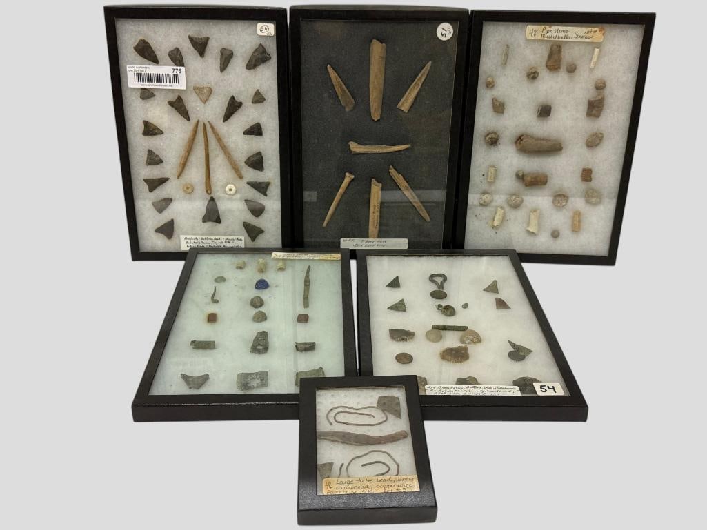Collection of Native American points, awls and more: Collection of Native American points, awls, arrowheads and more.