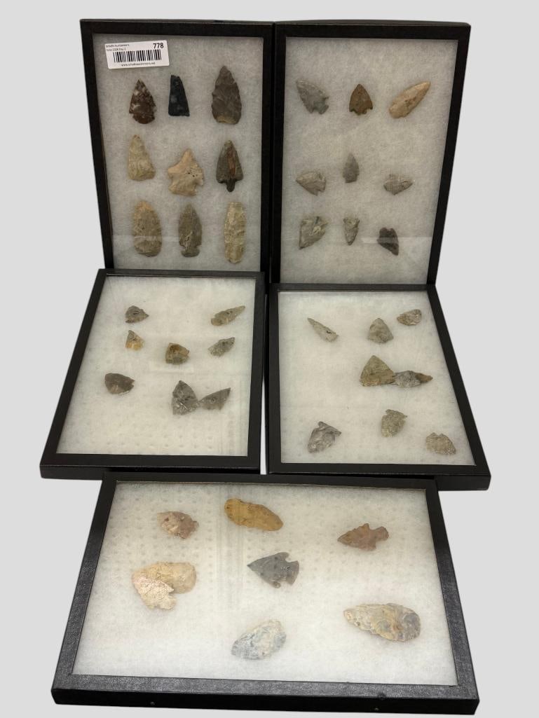 Collection of Native American arrowheads (1 of 6)