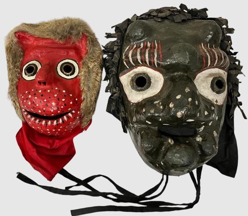 2 Paper Mache Masks (1 of 7)