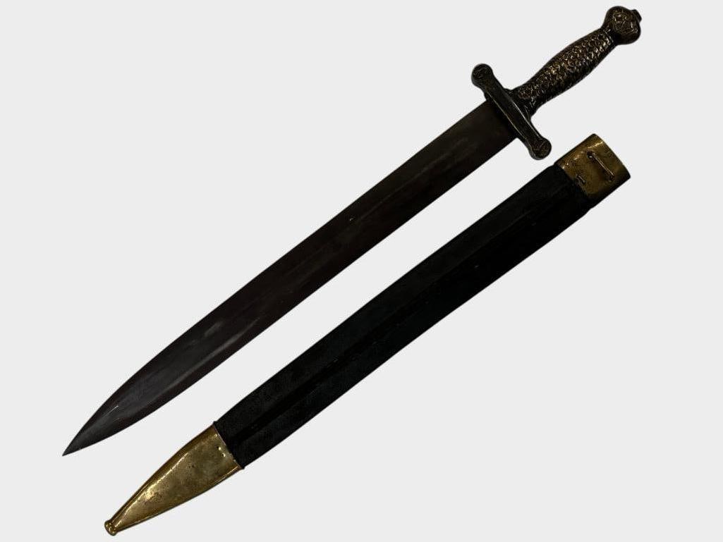 CS marked Artillery Sword: CS marked Artillery Sword. Approx. 28 x 4 x 1 inches.
