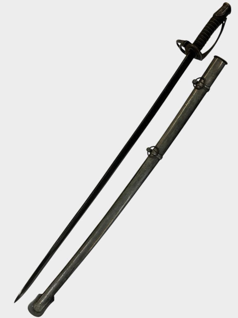 Floating CS Sword with Scabbard: Floating CS Sword with Scabbard. Sword in scabbard approx. 40 x 6 x 4 inches.