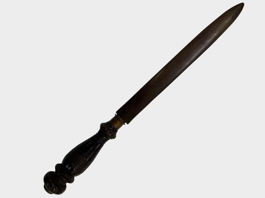 Named Dagger: Named Dagger. Marked Joe. H.D 12 GA. Research included on Joseph H. Davies. Approx. 15 x 1.5 x 1.5 inches.