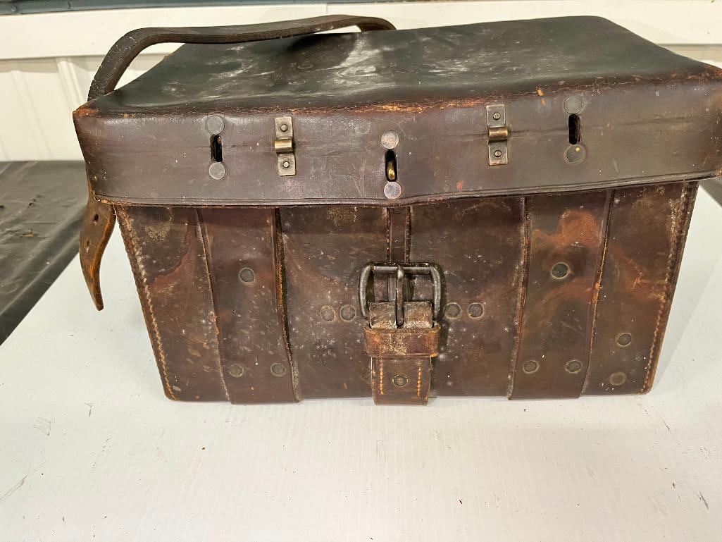U.S. marked Leather Equipment Box - 3