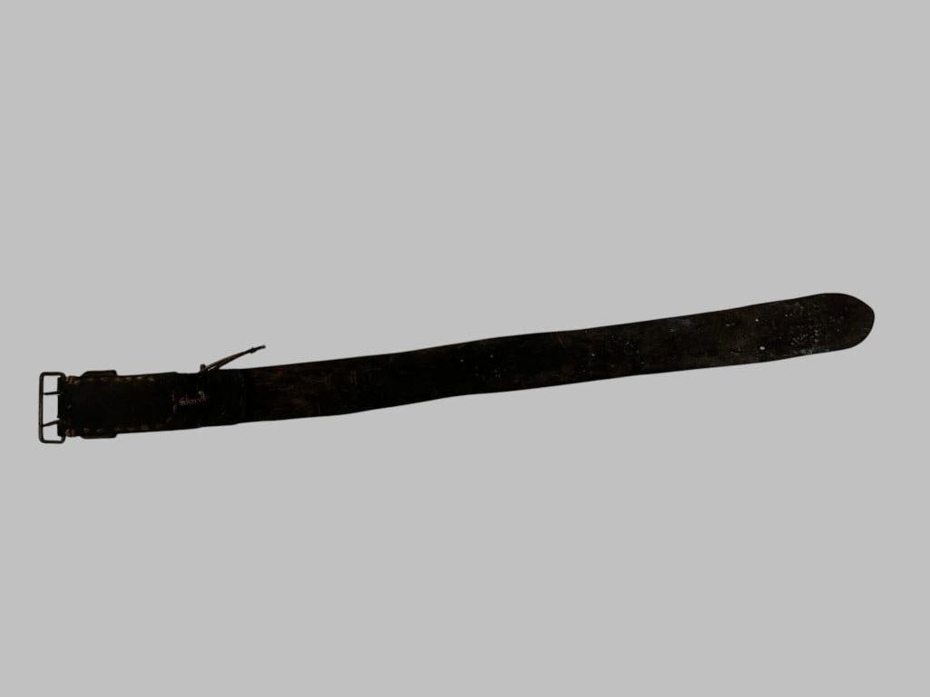 Named Breast Belt: Named Breast Belt. Henry Clay Hudgins K Co. VA 9th Infantry. Belt is marked with his initials. Research included.