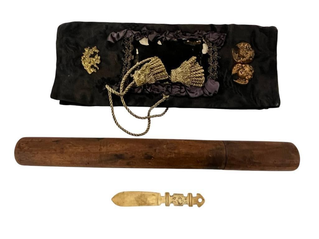 Named letter holder, tube case and butter knife (1 of 9)
