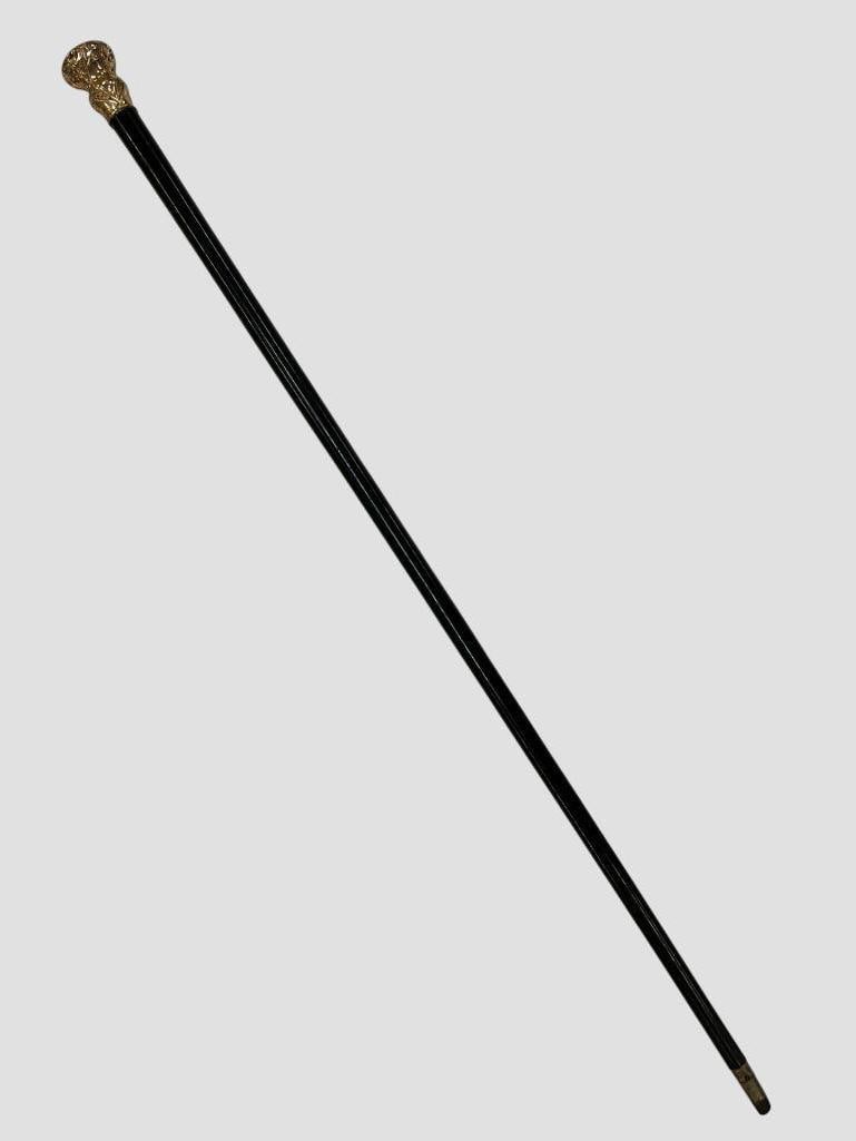 Named Walking Stick: Named Walking Stick. Andrew F. Rodgers IL 80th Infantry. Marked 80th ILL to "Col" A.F. Rodgers. Research included. Approx. 34.5 inches..